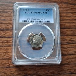 1974s Pr69 Dcam Dime