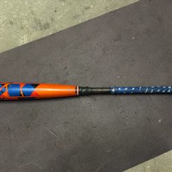 Baseball Bat , Orange , Dodger Grip Tap Used , 