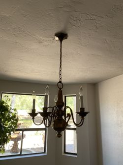 Brass chandelier