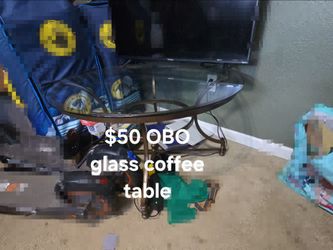 Glass coffee table