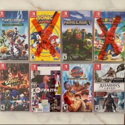 Nintendo Switch Games FIFA22, Plants vs Zombies, Mario + Rabbids, Just Dance 2022, FIFA21