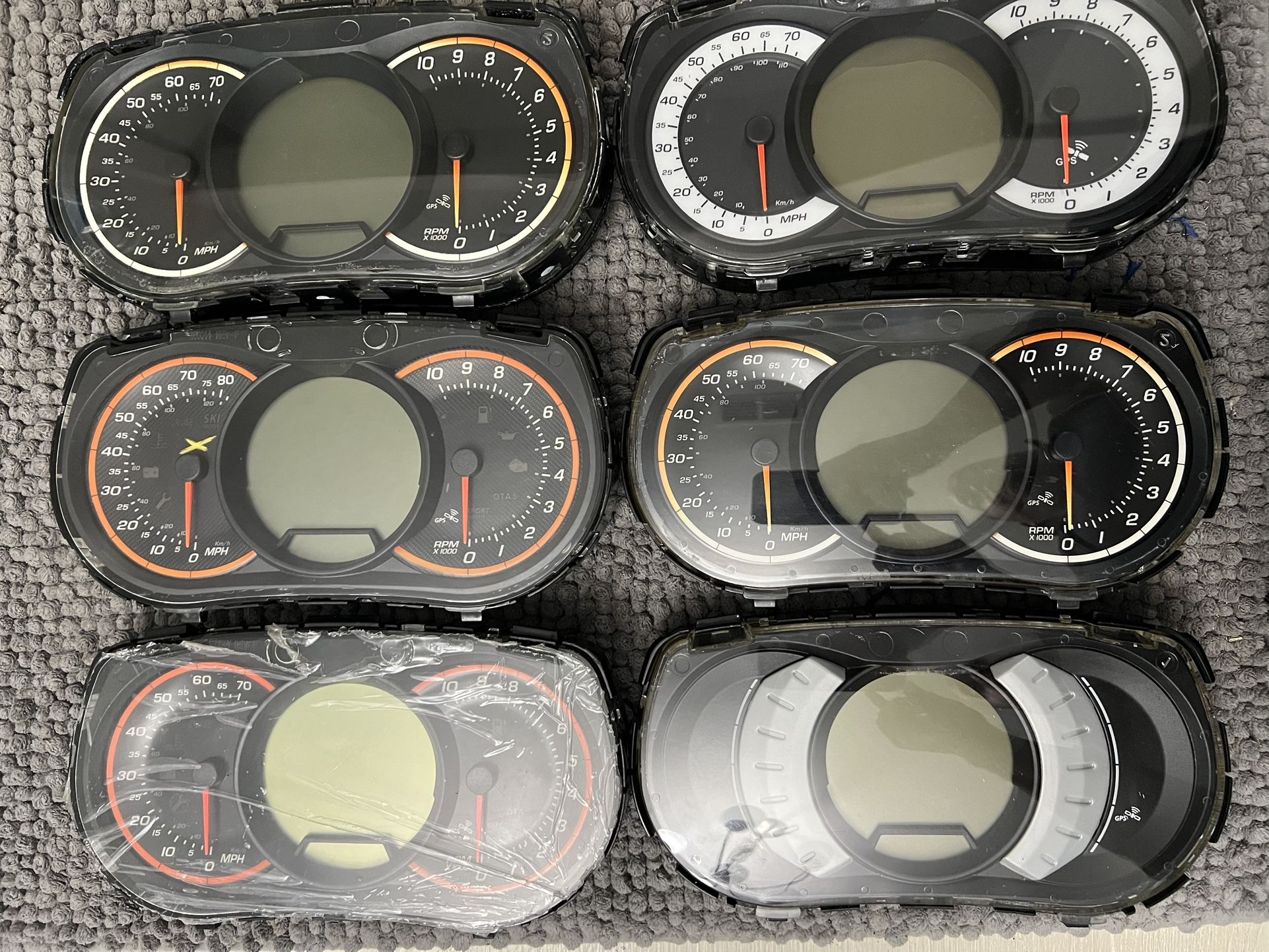 SEADOO GAUGE CLUSTERS.