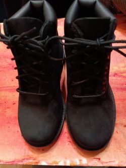 Timberland Premium 6 Inch Waterproof Black Nubuck Boots