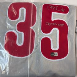 Philadelphia Phillies Custom Jersey Certified By Beckett Signed Cole Hamels And Ryan Howard Baseball 