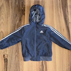 Adidas Quilted Coat Jacket Blue XS6