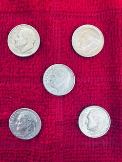 (5) silver Dimes  $55.00 CASH,TEXT FOR PRICES.