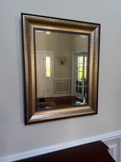 Large Wall Mirror with Gold Ornate Frame