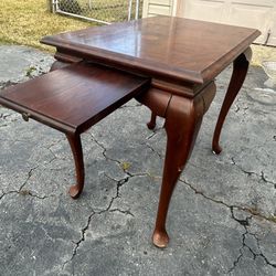 antique hardwood table