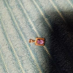 Sterling Silver Purple Stone Pendant