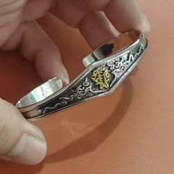 Silver open bracelet