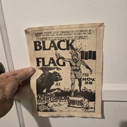Black Flag Cool Old Punk Rock Flyer