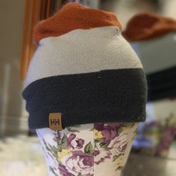 Helly Hansen red, blue and grey beanie