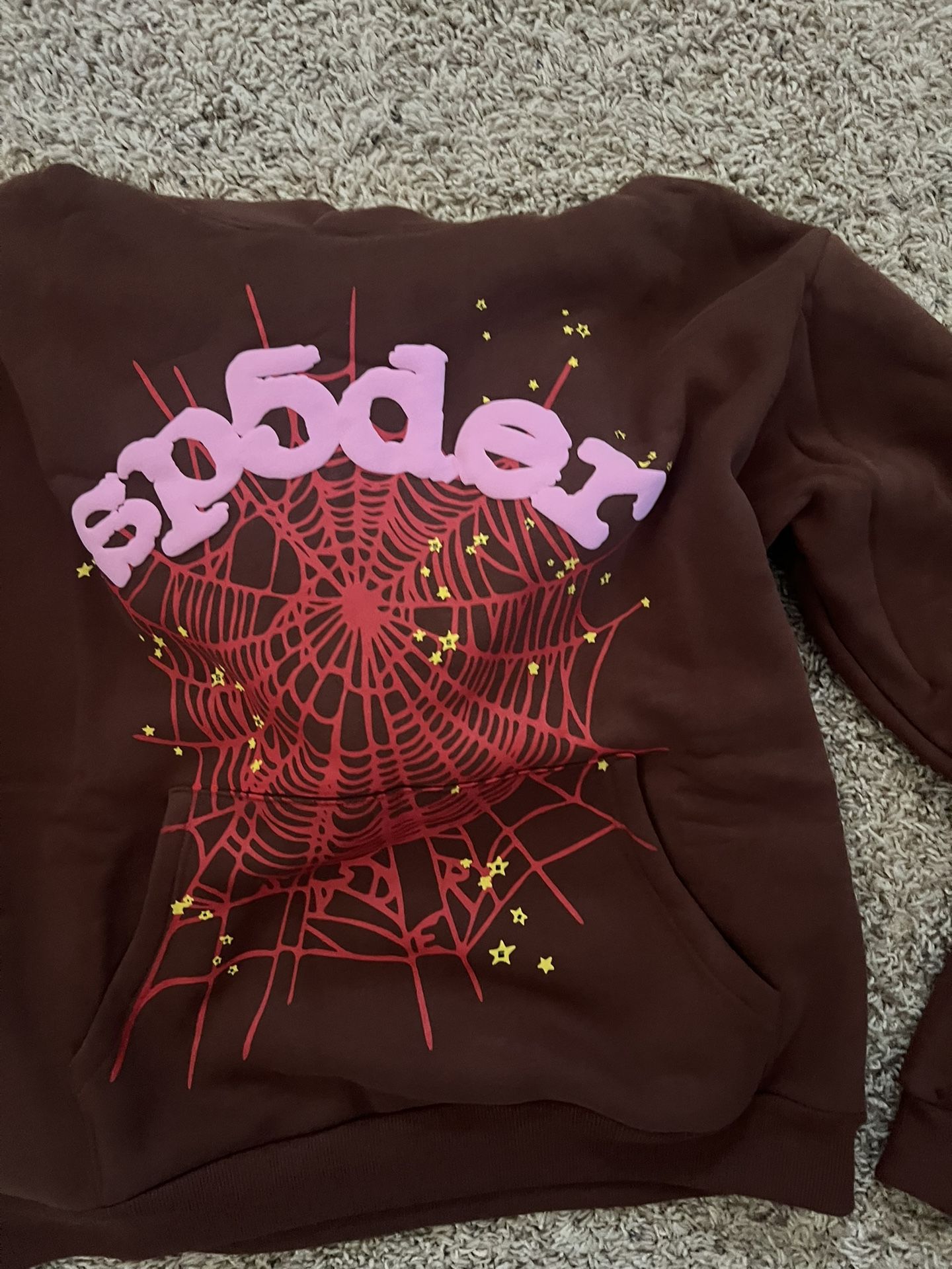 Sp5der Web Hoodie ‘Brown/Pink’
