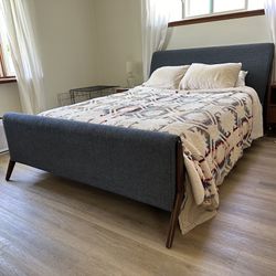 Article Queen Bed Frame Blue
