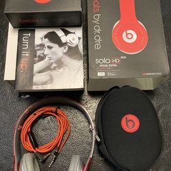 Beats By Dr. Dre Solo HD Special Edition Over Ears Headphones Red