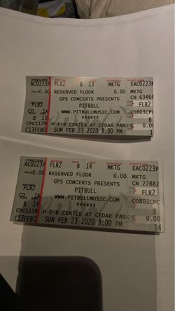 PITBULL-2 Floor concert tickets