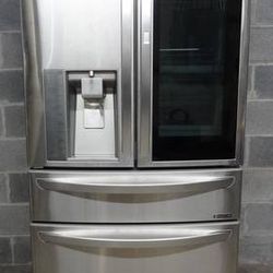 LG 36" InstaView French 4-Door Refrigerator Counter Depth W/ WiFi - Stainless Steel - LMXC23796S - MSRP$ 4295.00