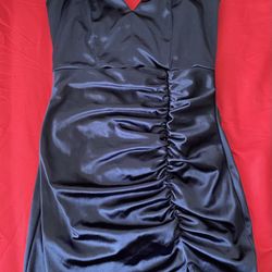 Navy blue Silky Dress 