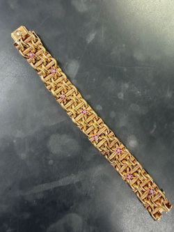 14kt Diamond and Ruby Bracelet
