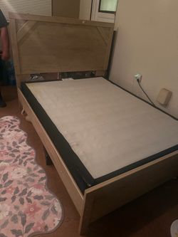 Queen Wood Bed Frame with Headboard