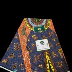 100% COTTON REAL DUTCH WAX BLOCK PRINTS  ( African Wax Print  ) 6YARDS BY VLISCO 