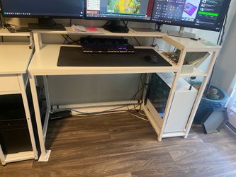 White computer desk