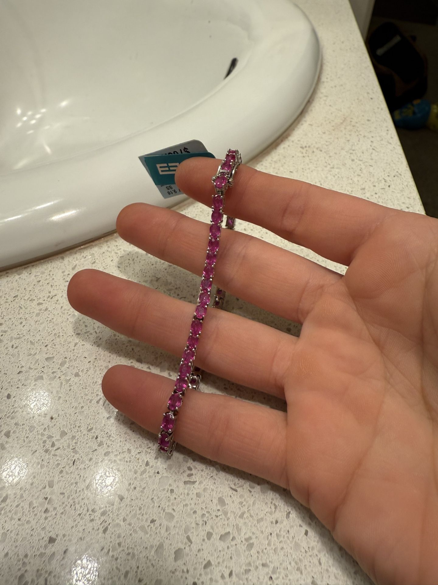 Genuine Ruby Tennis Bracelet 
