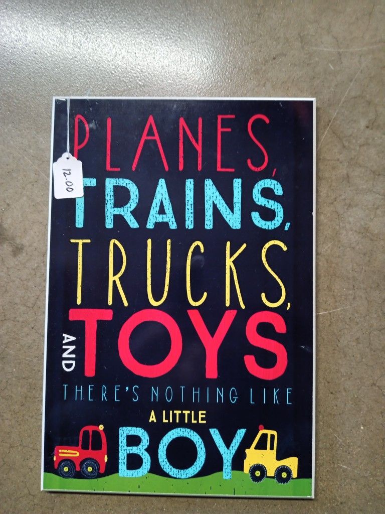 Boys Room Decor Planes, Trains, Trucks