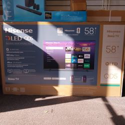  Hisense QLED tv inteligente de 58 pulgadas de Roku. 