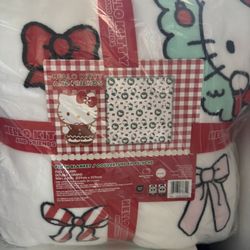 Hello Kitty Bows Queen Size Blanket