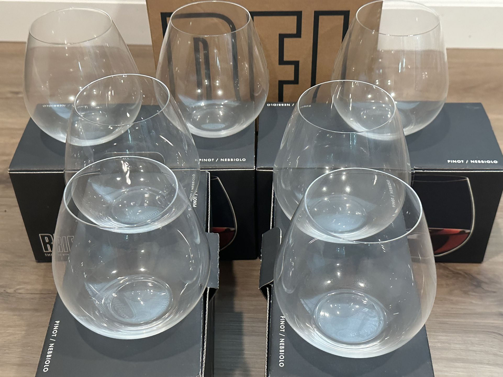 Riedel Wine Tumblers Pinot/Nebbiolo 4 1/2” Set of 7