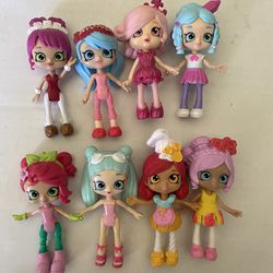 Lot of 8 Shopkins Lil Shoppies 5 inch Dolls Figures Toys
