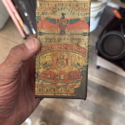 Vintage Antique Egyptian Cigarette Holder Tin 