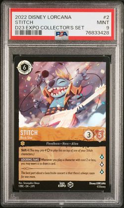 Disney Lorcana PSA 9 TCG D23 Exclusive Stitch