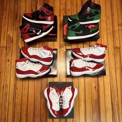 Jordan 1 patent bred, Jordan 1 Pine 2.0, Jordan 11 Cherry