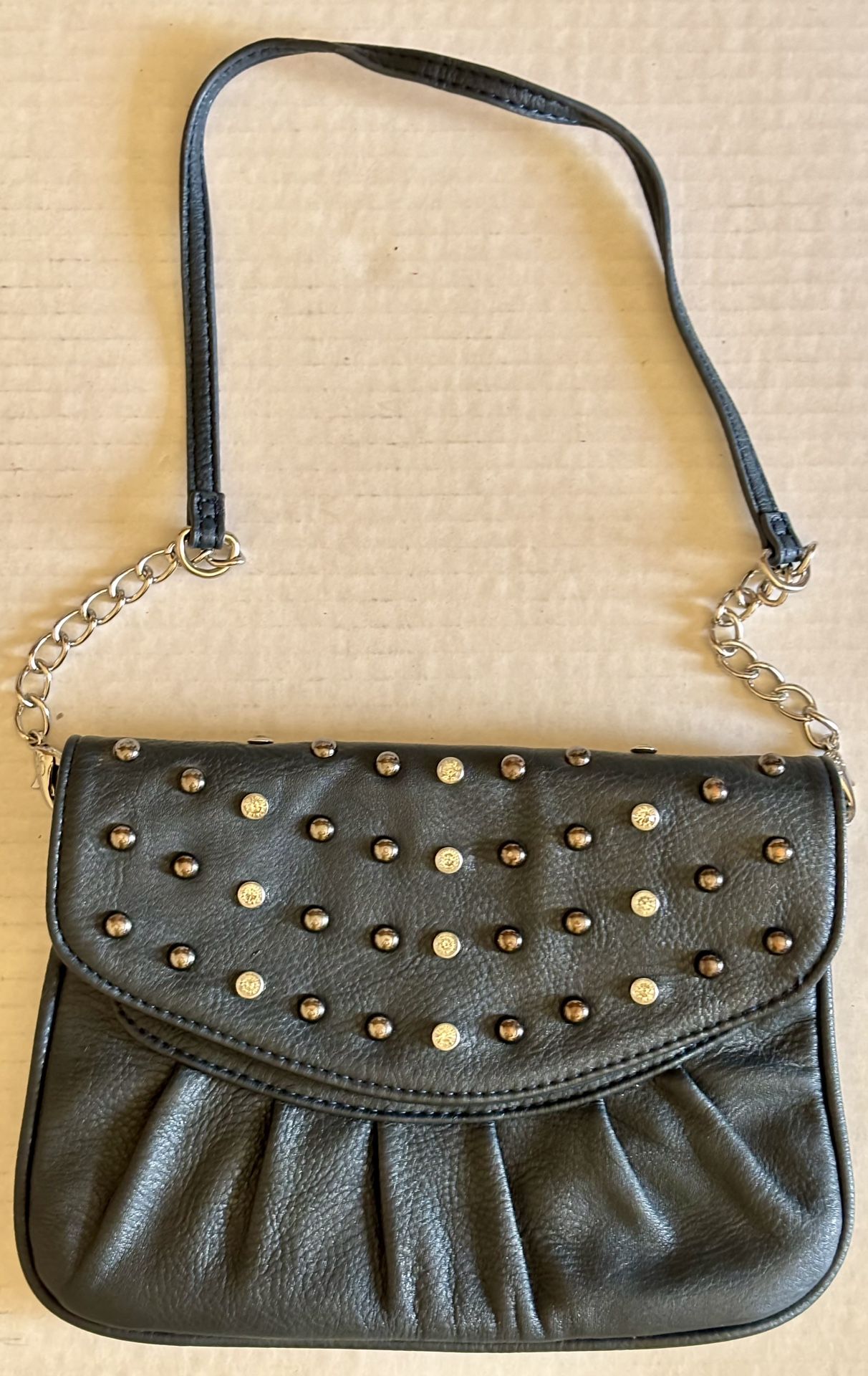 Grace Adele Navy Blue & Rhinestone Crossbody & Clutch Bag EUC