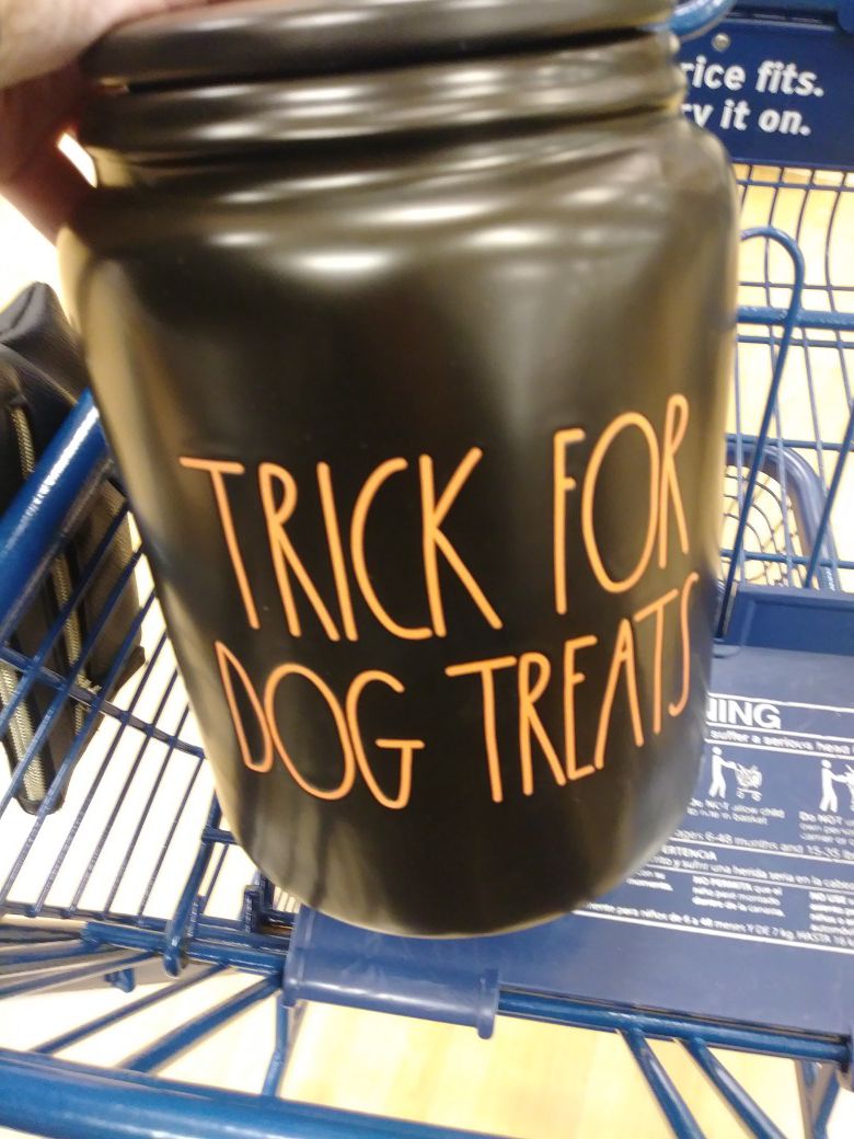 Rae Dunn trick for dog treats