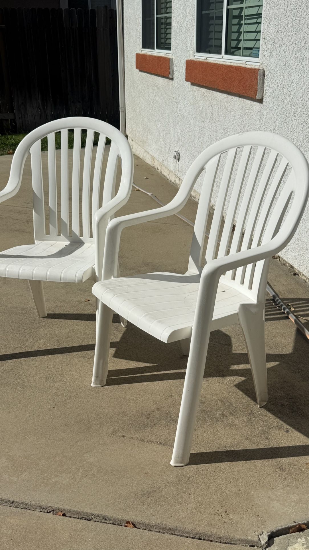 White Plastic Chairs 