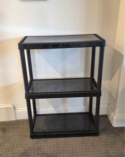3 level plastic shelf