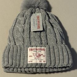 True Religion Brand Jeans 2 Piece Beanie Set Buddha Tag + Rhinestone Pair New DS