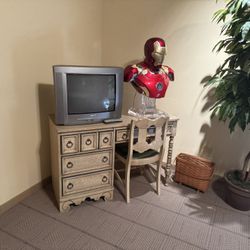 Antique Desk And Matching Chair 