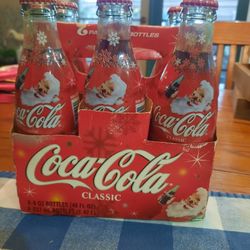 Coca Cola Glass Christmas 6 Pk