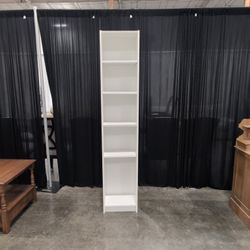 IKEA White Tall Bookcase with Adjustable Shelves
