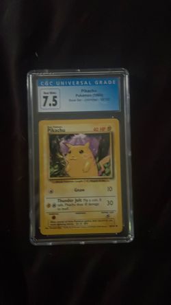 Pikachu Base set unlimited 58/102 CGC graded 7.5