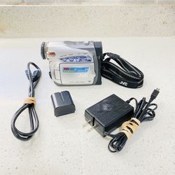 JVC GR-D244U Mini DV Digitial Video Camera Handheld Camcorder Battery & Charger. Tested and works. Minor glitches in pictures but works. Battery is we