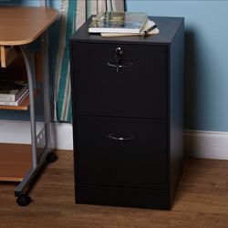 Black filing cabinet