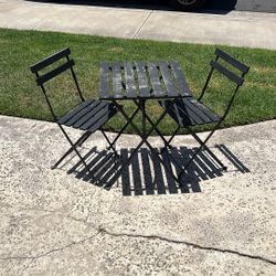 Folding table and chairs