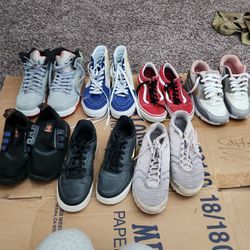 Vans, Nike, Addidas, Jordans. 