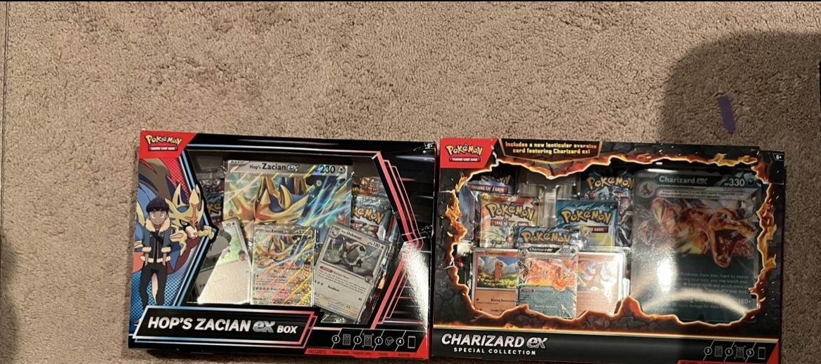 Pokemon Charizard EX Special Edition Box Set Hops Zacian Pokemon Charizard EX Special Edition Box Set Hops Zacian