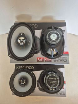 KENWOOD 1 PAIR 6.5" 2 WAY 300 WATTS & 1 PAIR 6×9 3 WAY 400 WATTS CAR SPEAKER
